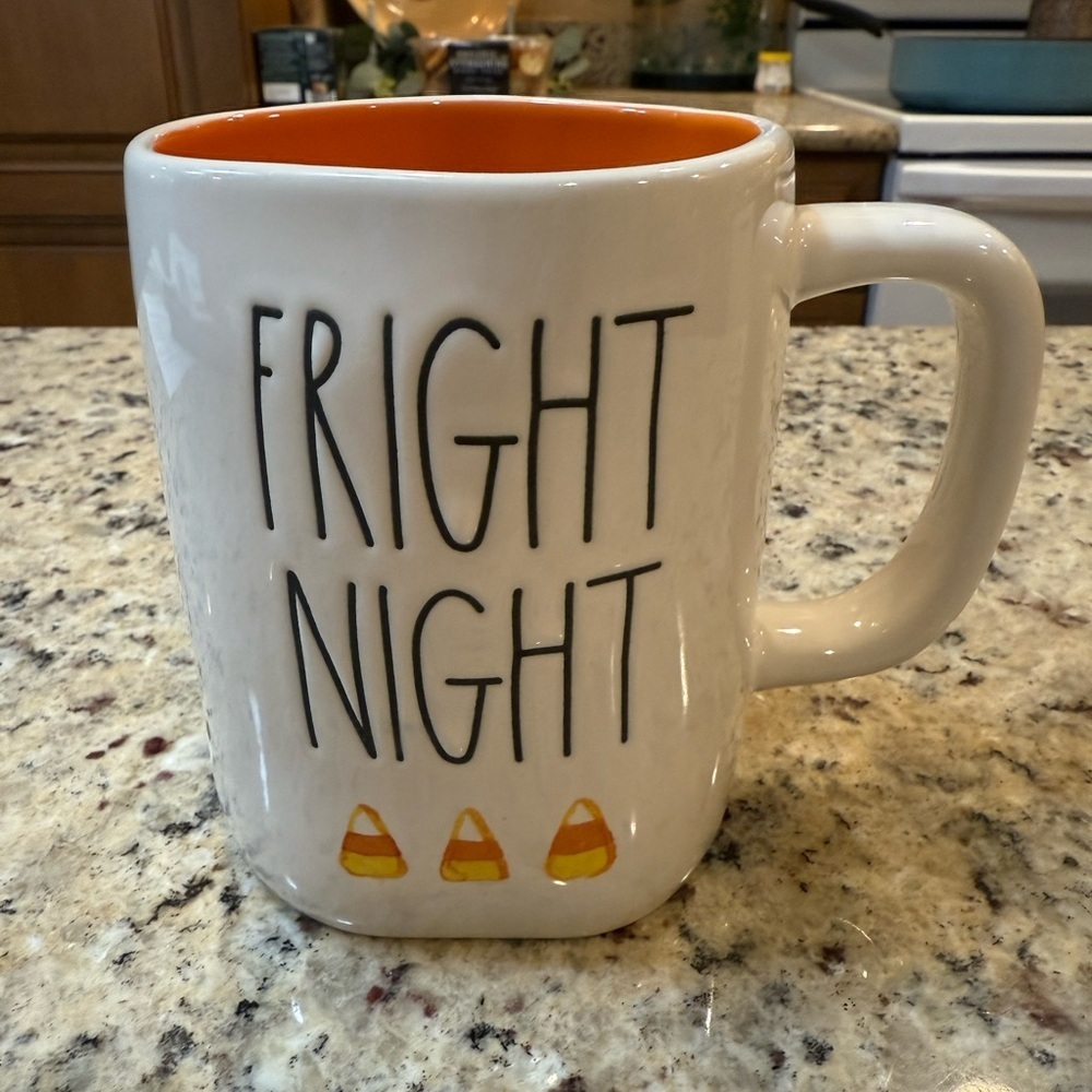 Rae Dunn Halloween FRIGHT NIGHT Coffee Mug